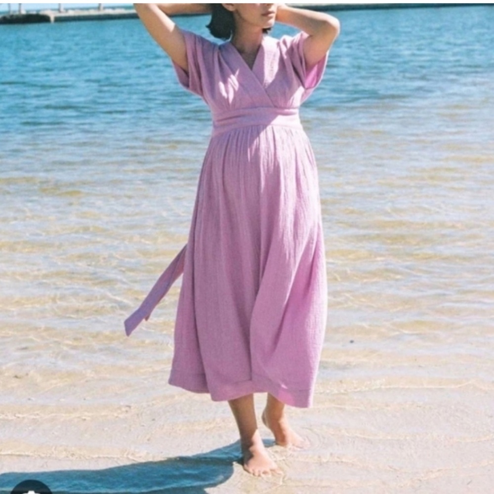 Hatch Maternity Carolina Wrap Dress in orchid, size 0. New with tags